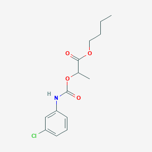molecular formula C14H18ClNO4 B11960678 Butyl 2-(((3-chlorophenyl)carbamoyl)oxy)propanoate CAS No. 106320-92-7