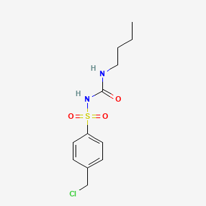 molecular formula C12H17ClN2O3S B11960699 n-(Butylcarbamoyl)-4-(chloromethyl)benzenesulfonamide CAS No. 91561-46-5