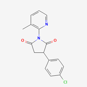 molecular formula C16H13ClN2O2 B1196072 N-(3-Methyl-2-pyridyl)-3-(4-chlorophenyl)succinimide CAS No. 89703-08-2