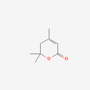 molecular formula C8H12O2 B11960751 4,6,6-Trimethyl-5,6-dihydro-2H-pyran-2-one CAS No. 6970-56-5