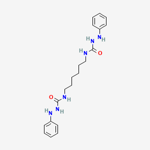 molecular formula C20H28N6O2 B11960800 4,4'-Hexamethylenebis(1-phenylsemicarbazide) CAS No. 102600-73-7