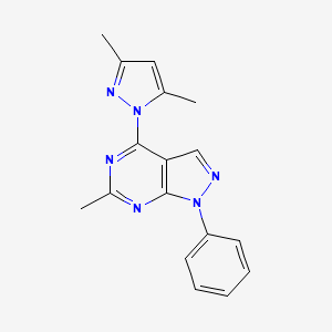4-(3,5-Dimethyl-1-pyrazolyl)-6-methyl-1-phenylpyrazolo[3,4-d]pyrimidine