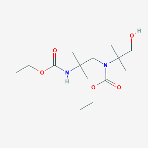 molecular formula C14H28N2O5 B11960818 Diethyl 1,1-dimethyl-N2-(1,1-dimethyl-2-hydroxyethyl)-ethylenedicarbamate 