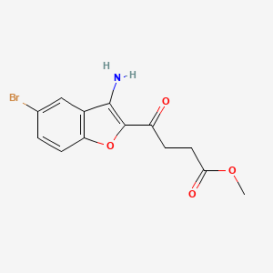 molecular formula C13H12BrNO4 B1196082 methyl 4-(3-amino-5-bromo-1-benzofuran-2-yl)-4-oxobutanoate 