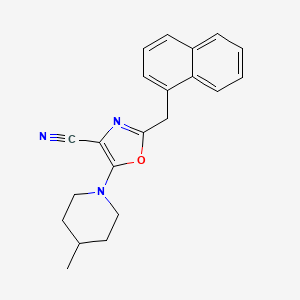 5-(4-Methyl-1-piperidinyl)-2-(1-naphthalenylmethyl)-4-oxazolecarbonitrile