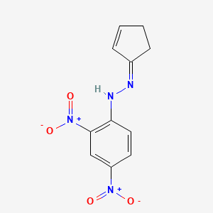 molecular formula C11H10N4O4 B11960848 N-Cyclopent-2-enylidene-N'-(2,4-dinitro-phenyl)-hydrazine CAS No. 789-99-1