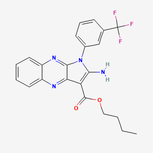 molecular formula C22H19F3N4O2 B11960866 butyl 2-amino-1-[3-(trifluoromethyl)phenyl]-1H-pyrrolo[2,3-b]quinoxaline-3-carboxylate 