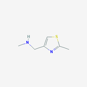 molecular formula C6H10N2S B119609 Methyl-(2-methyl-thiazol-4-ylmethyl)-amine CAS No. 144163-81-5
