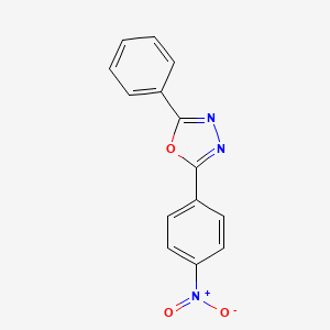 molecular formula C14H9N3O3 B11960919 2-(4-Nitrophenyl)-5-phenyl-1,3,4-oxadiazole CAS No. 1090-82-0