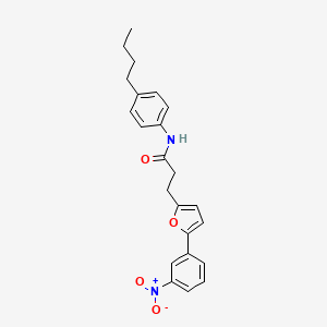 molecular formula C23H24N2O4 B11960980 N-(4-butylphenyl)-3-[5-(3-nitrophenyl)-2-furyl]propanamide CAS No. 853329-23-4
