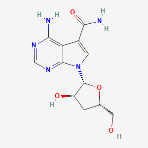 molecular formula C12H15N5O4 B1196100 3'-Deoxysangivamycin CAS No. 83379-31-1