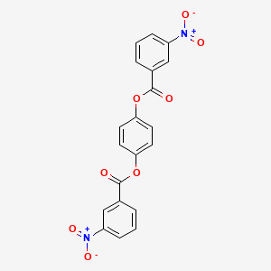 molecular formula C20H12N2O8 B11961050 1,4-Phenylene bis(3-nitrobenzoate) 