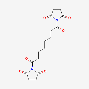 molecular formula C16H20N2O6 B1196108 1,1'-(1,8-Dioxo-1,8-octanediyl)bis-2,5-pyrrolidinedione CAS No. 76403-92-4