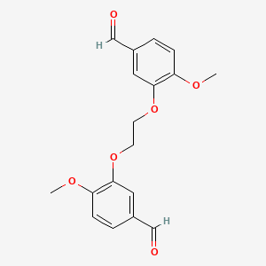 molecular formula C18H18O6 B11961086 Benzaldehyde, 3,3'-[1,2-ethanediylbis(oxy)]bis[4-methoxy- CAS No. 199190-12-0