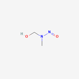molecular formula C2H6N2O2 B1196110 N-亚硝基-N-甲基-N-羟甲基胺 CAS No. 58840-25-8