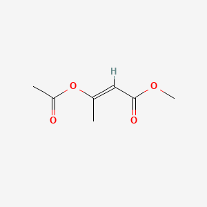 molecular formula C7H10O4 B11961107 Methyl 3-(acetoxy)isocrotonate CAS No. 3666-79-3