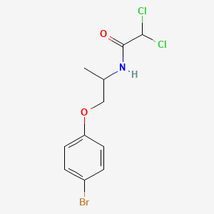 molecular formula C11H12BrCl2NO2 B11961118 Acetamide, N-[2-(4-bromophenoxy)-1-methylethyl]-2,2-dichloro- CAS No. 196082-77-6