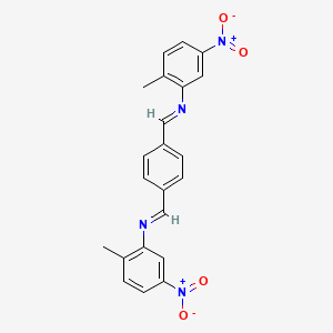 molecular formula C22H18N4O4 B11961241 N,N'-(1,4-Phenylenedimethylidyne)bis(5-nitro-O-toluidine) 