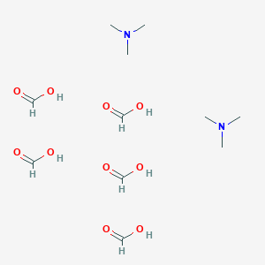 molecular formula C11H28N2O10 B11961261 Pentakis(formic acid); bis(trimethylamine) 