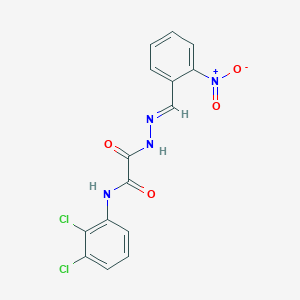 molecular formula C15H10Cl2N4O4 B11961292 N-(2,3-Dichlorophenyl)-2-(2-(2-nitrobenzylidene)hydrazino)-2-oxoacetamide CAS No. 881402-77-3