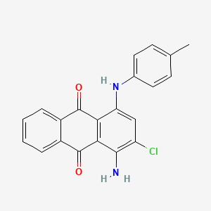 molecular formula C21H15ClN2O2 B11961349 1-Amino-2-chloro-4-(p-tolylamino)anthracene-9,10-dione CAS No. 33966-23-3