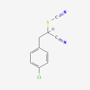 molecular formula C10H7ClN2S B11961415 2-(4-Chlorophenyl)-1-cyanoethyl thiocyanate 