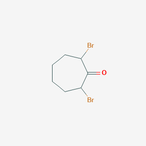 molecular formula C7H10Br2O B11961479 2,7-Dibromocycloheptanone CAS No. 17346-17-7