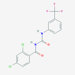 molecular formula C15H9Cl2F3N2O2 B11961538 N-(2,4-Dichlorobenzoyl)-N'-(3-(trifluoromethyl)phenyl)urea CAS No. 853317-48-3