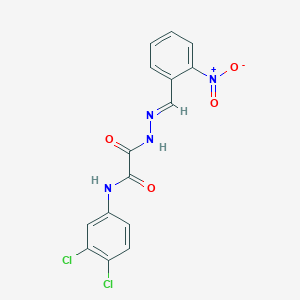 molecular formula C15H10Cl2N4O4 B11961542 N-(3,4-Dichlorophenyl)-2-(2-(2-nitrobenzylidene)hydrazino)-2-oxoacetamide CAS No. 357267-32-4