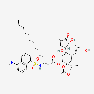 molecular formula C48H68N2O10S B1196156 Dansyl-12-O-tetradecanoyl phorbol 13-acetate CAS No. 93240-40-5