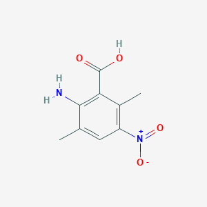 molecular formula C9H10N2O4 B11961562 2-amino-3,6-dimethyl-5-nitro-benzoic Acid 