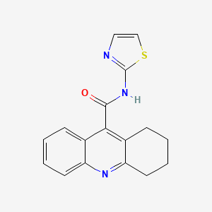 molecular formula C17H15N3OS B11961658 N-(1,3-thiazol-2-yl)-1,2,3,4-tetrahydro-9-acridinecarboxamide CAS No. 324773-24-2