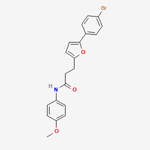 molecular formula C20H18BrNO3 B11961674 3-(5-(4-Bromophenyl)-2-furyl)-N-(4-methoxyphenyl)propanamide CAS No. 853330-79-7