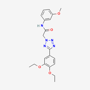 molecular formula C20H23N5O4 B1196169 2-[5-(3,4-diethoxyphenyl)-2-tetrazolyl]-N-(3-methoxyphenyl)acetamide 