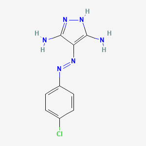 4-[(4-Chlorophenyl)hydrazinylidene]pyrazole-3,5-diamine