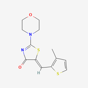 molecular formula C13H14N2O2S2 B1196173 5-[(3-methyl-2-thienyl)methylene]-2-(4-morpholinyl)-1,3-thiazol-4(5H)-one 