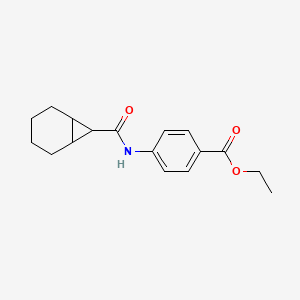 molecular formula C17H21NO3 B1196177 4-[(Bicyclo[4.1.0]heptane-7-carbonyl)-amino]-benzoic acid ethyl ester 