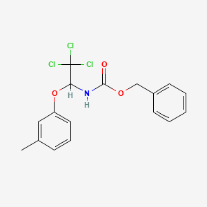 molecular formula C17H16Cl3NO3 B11961797 Benzyl [2,2,2-trichloro-1-(3-methylphenoxy)ethyl]carbamate 
