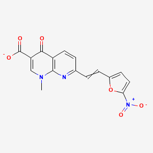 1-Methyl-7-[2-(5-nitrofuran-2-yl)ethenyl]-4-oxo-1,8-naphthyridine-3-carboxylate