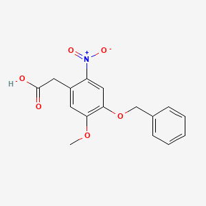 molecular formula C16H15NO6 B11961829 [4-(Benzyloxy)-5-methoxy-2-nitrophenyl]acetic acid CAS No. 92964-17-5