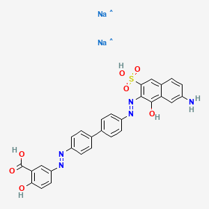 molecular formula C29H21N5Na2O7S B11961851 disodium 5-((E)-{4'-[(E)-(7-amino-1-hydroxy-3-sulfonato-2-naphthyl)diazenyl][1,1'-biphenyl]-4-yl}diazenyl)-2-hydroxybenzoate 