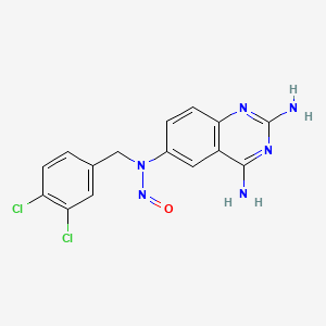 molecular formula C15H12Cl2N6O B1196186 Nitroquine CAS No. 22316-71-8