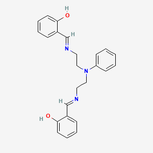 molecular formula C24H25N3O2 B11961871 N,N-Bis-(2-salicylideneaminoethyl)-aniline CAS No. 52761-19-0