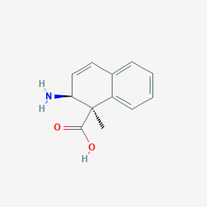 molecular formula C12H13NO2 B119619 1-Naphthalenecarboxylicacid, 2-amino-1,2-dihydro-1-methyl-, (1R,2S)- CAS No. 157131-00-5