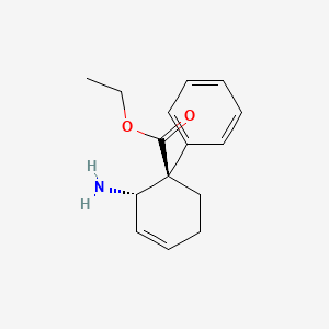 molecular formula C15H19NO2 B1196192 ethyl (1R,2S)-2-amino-1-phenylcyclohex-3-ene-1-carboxylate CAS No. 53948-51-9