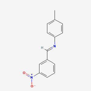 molecular formula C14H12N2O2 B11961936 N-(3-Nitrobenzylidene)-P-toluidine CAS No. 17064-95-8