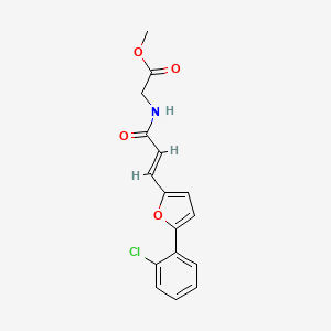 molecular formula C16H14ClNO4 B11961957 Methyl 2-(3-(5-(2-chlorophenyl)furan-2-yl)acrylamido)acetate CAS No. 853356-06-6