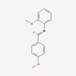 molecular formula C15H15NO2 B11961996 Benzenamine, 2-methoxy-N-[(4-methoxyphenyl)methylene]- CAS No. 57420-67-4