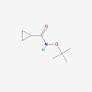 molecular formula C8H15NO2 B11962001 Cyclopropanecarboxylic acid tert-butoxy-amide CAS No. 36377-71-6