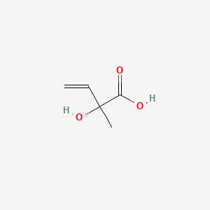 molecular formula C5H8O3 B1196201 2-Hydroxy-2-methylbut-3-enoic acid CAS No. 31572-04-0